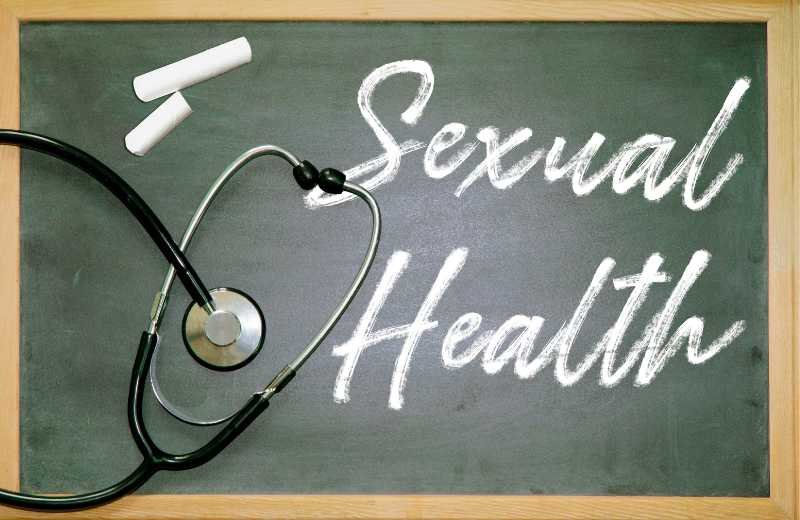 image showing sexual health on a blackboard