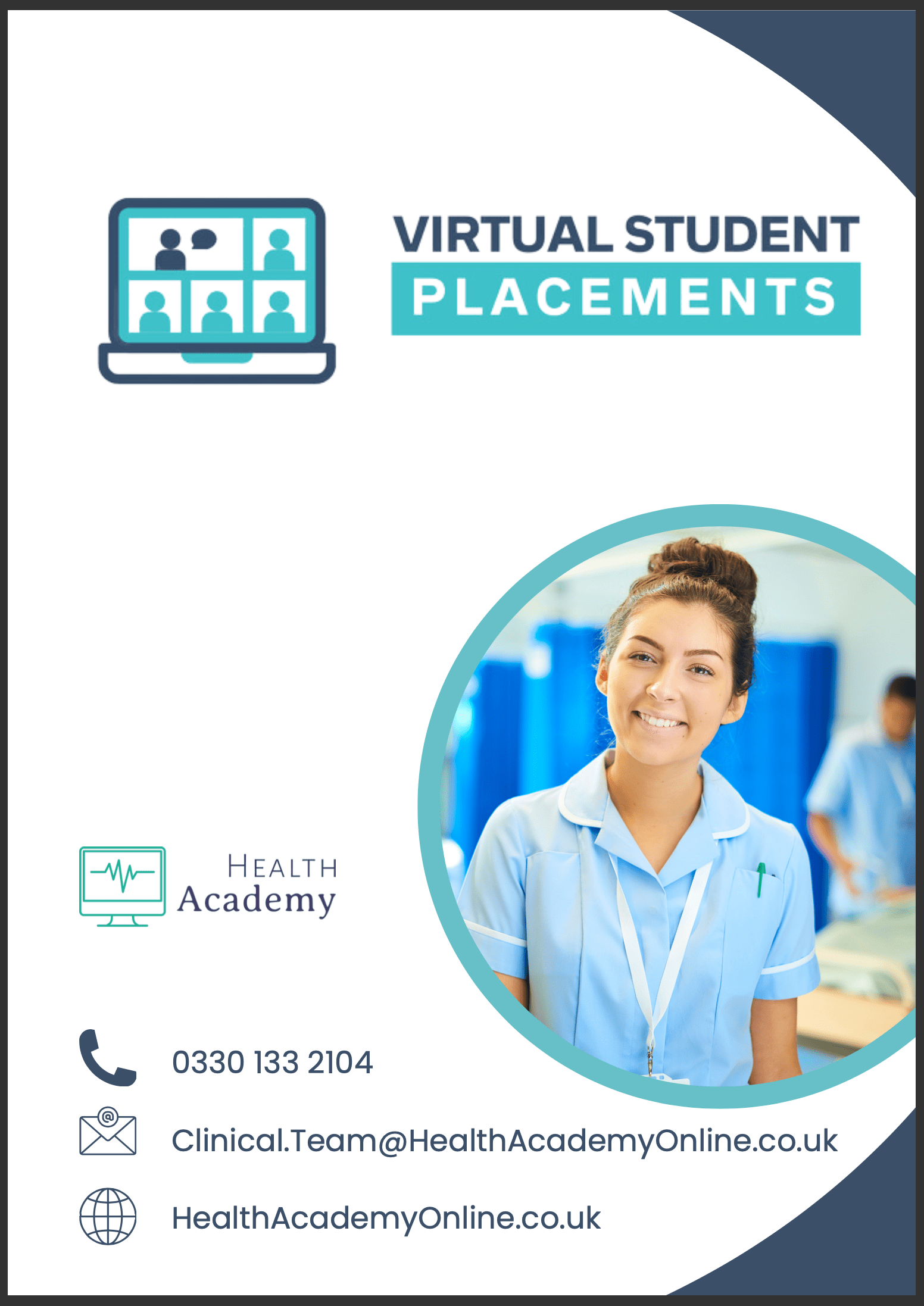 Image showing health academy virtual student placements brochure
