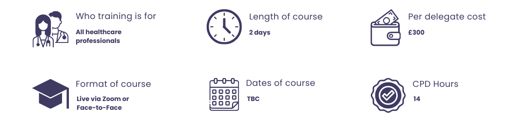 Key course information graphic for 'Comprehensive Assessment of Older People Course'