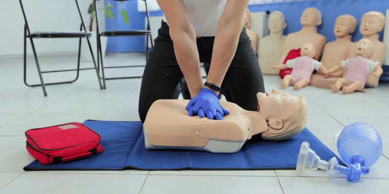 First aid training
BLS training