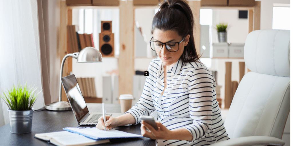 Pregnant woman at work