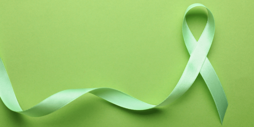 The green ribbon symbol of mental health awareness week