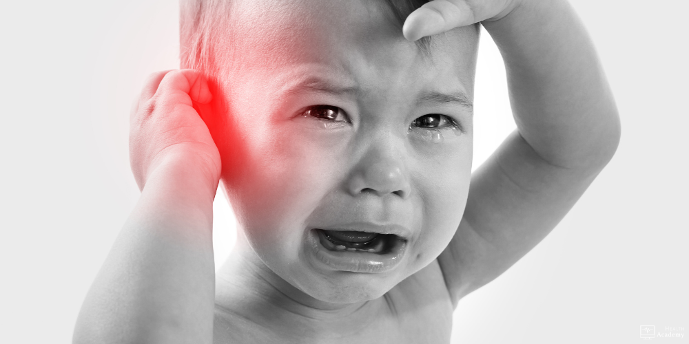 Image of child holding ear in pain.
Assessing pain in children.